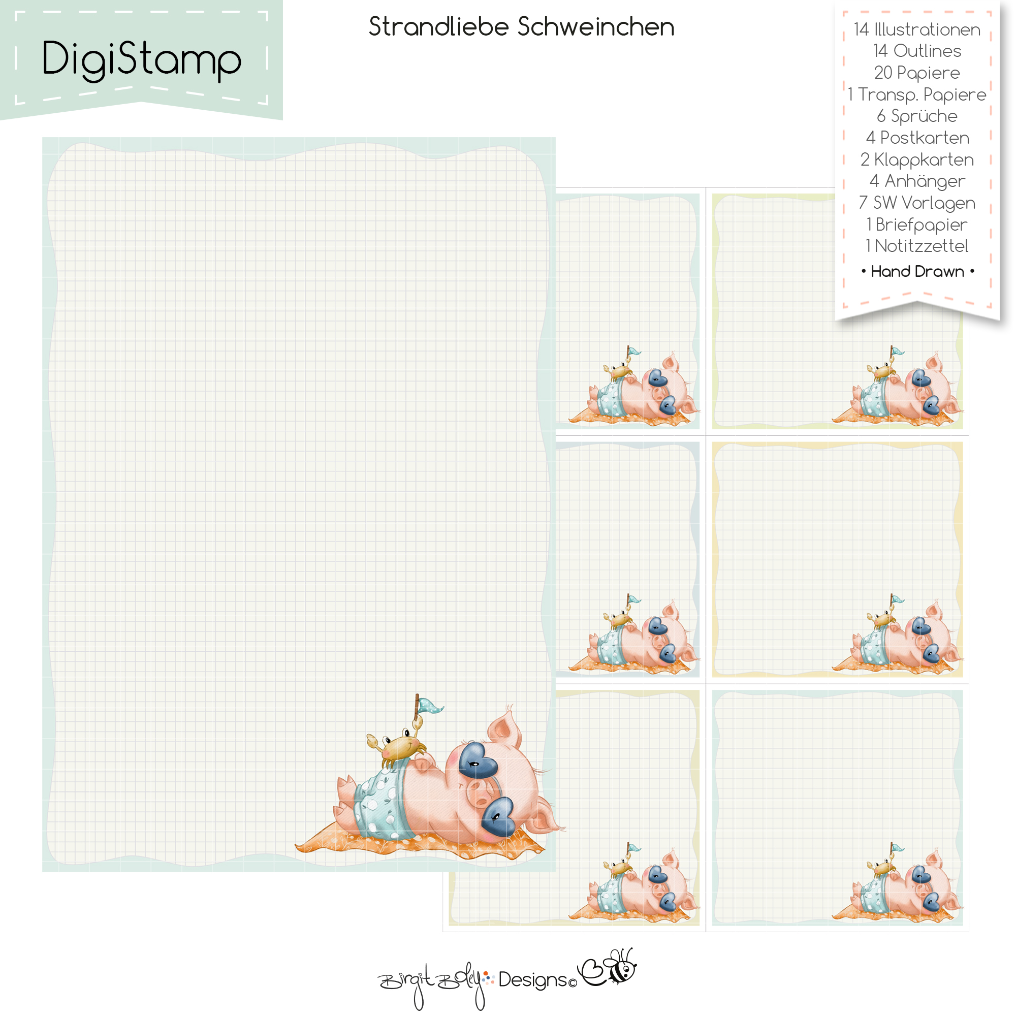 Digistamp Strandliebe Schweinchen [Digital] – Bild 6