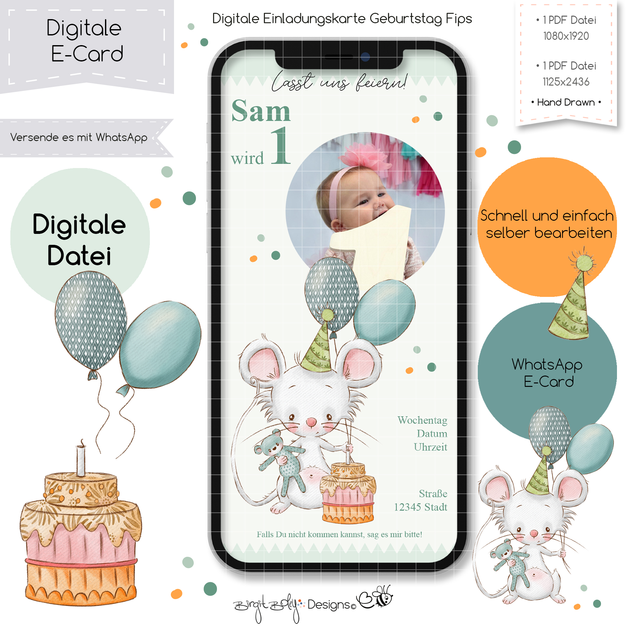 Ecard Geburtstag Fips [Digital]