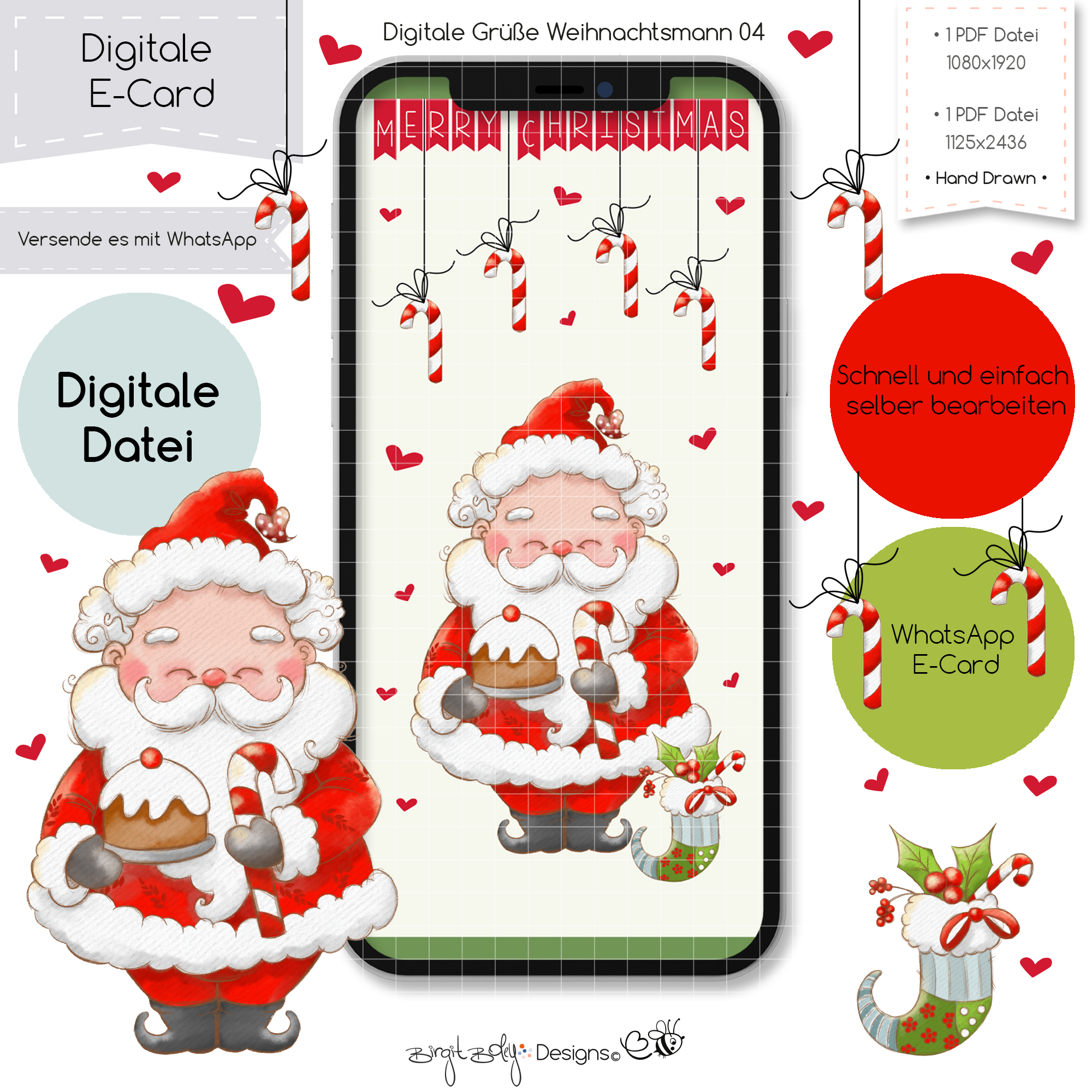 Ecard Weihnachtsgrüße Weihnachtsmann 04 [Digital]