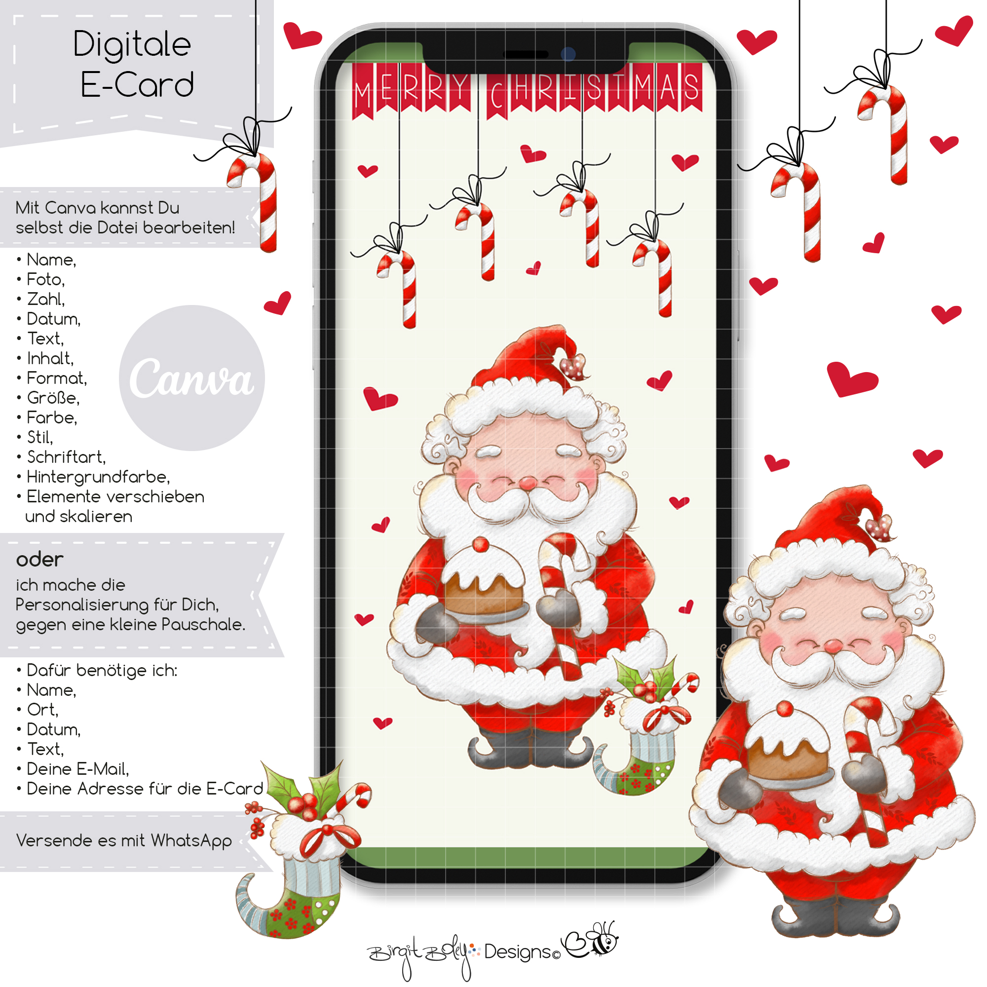 Ecard Weihnachtsgrüße Weihnachtsmann 04 [Digital] – Bild 3