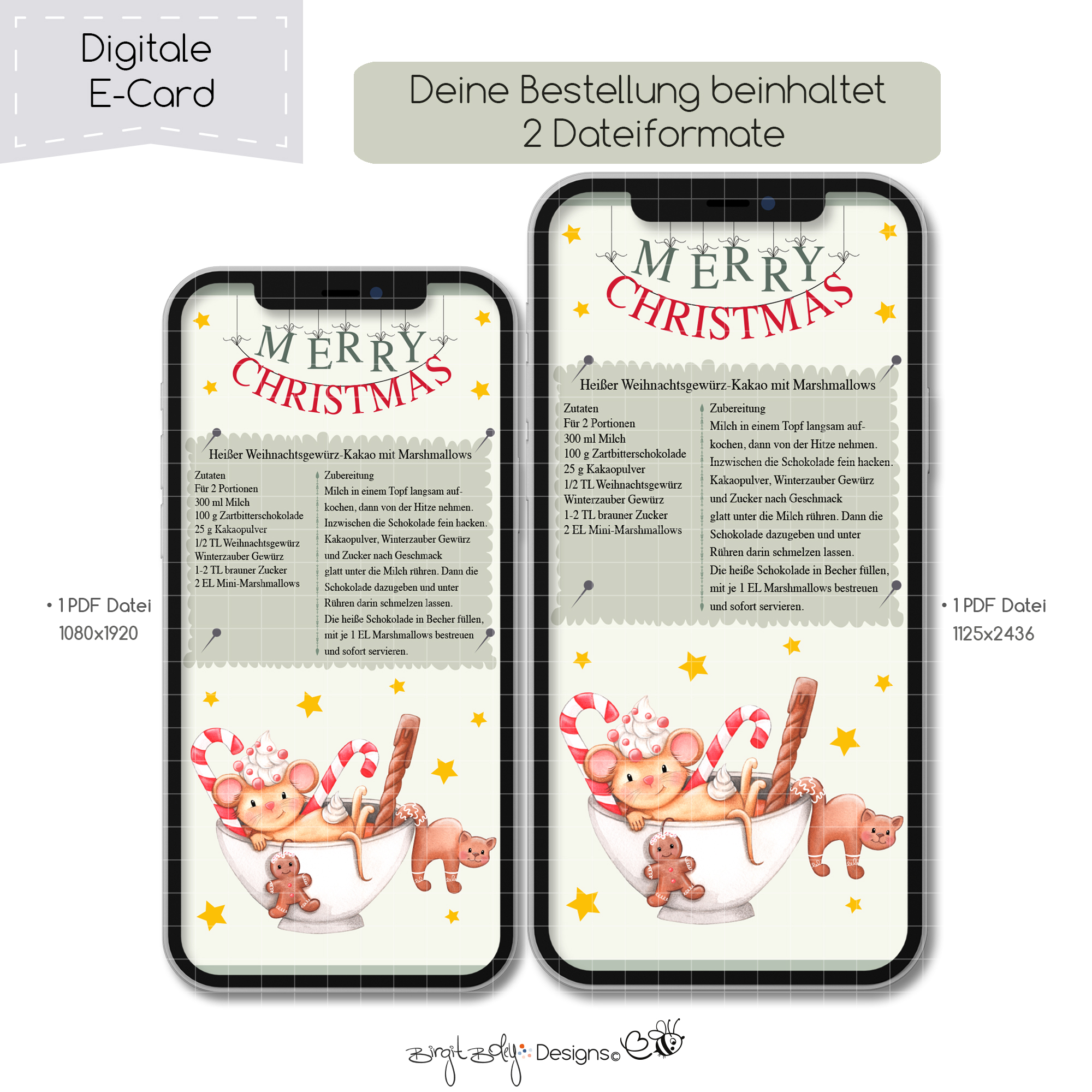 Ecard Weihnachtsgrüße Christmas Spirit Maus [Digital] – Bild 4