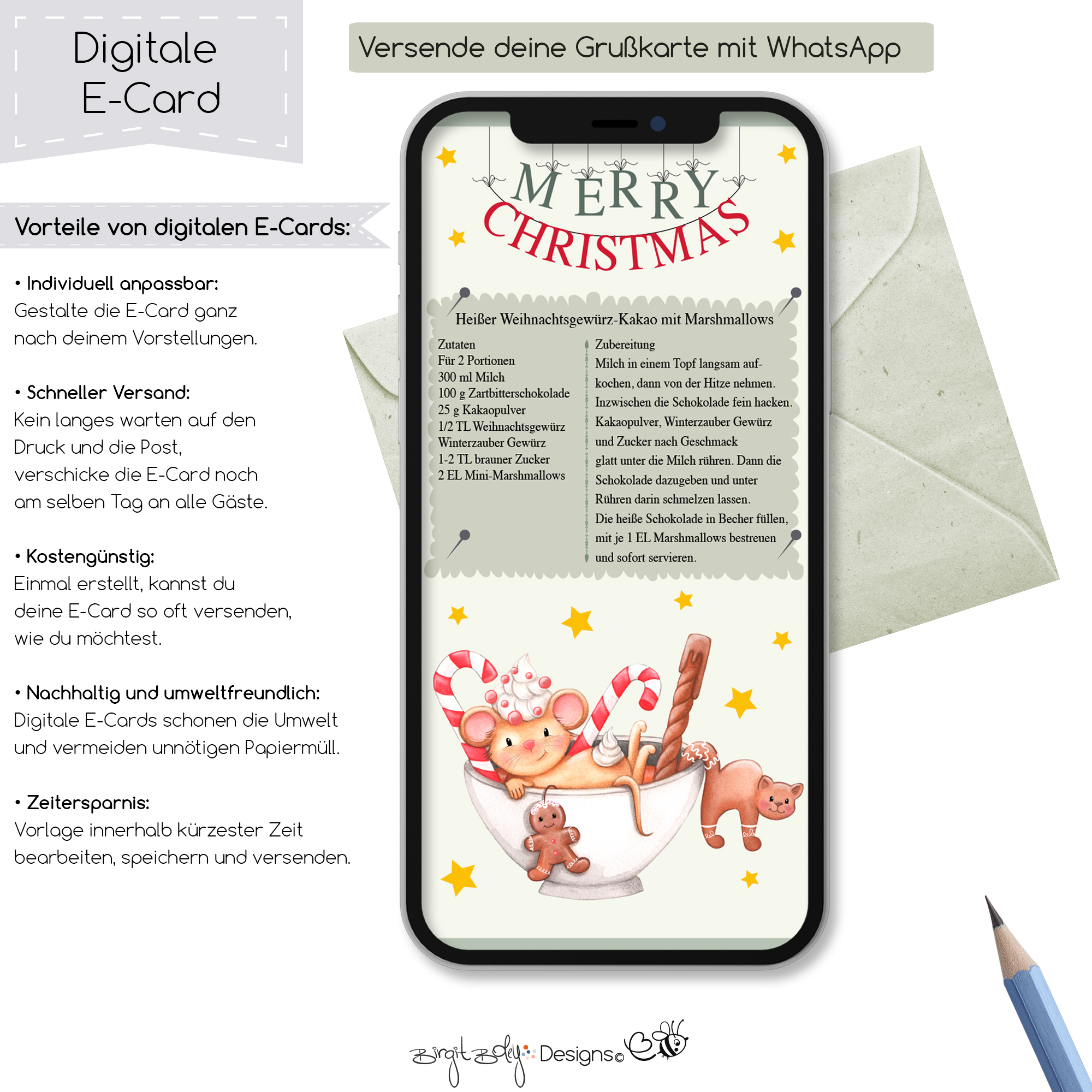 Ecard Weihnachtsgrüße Christmas Spirit Maus [Digital] – Bild 5