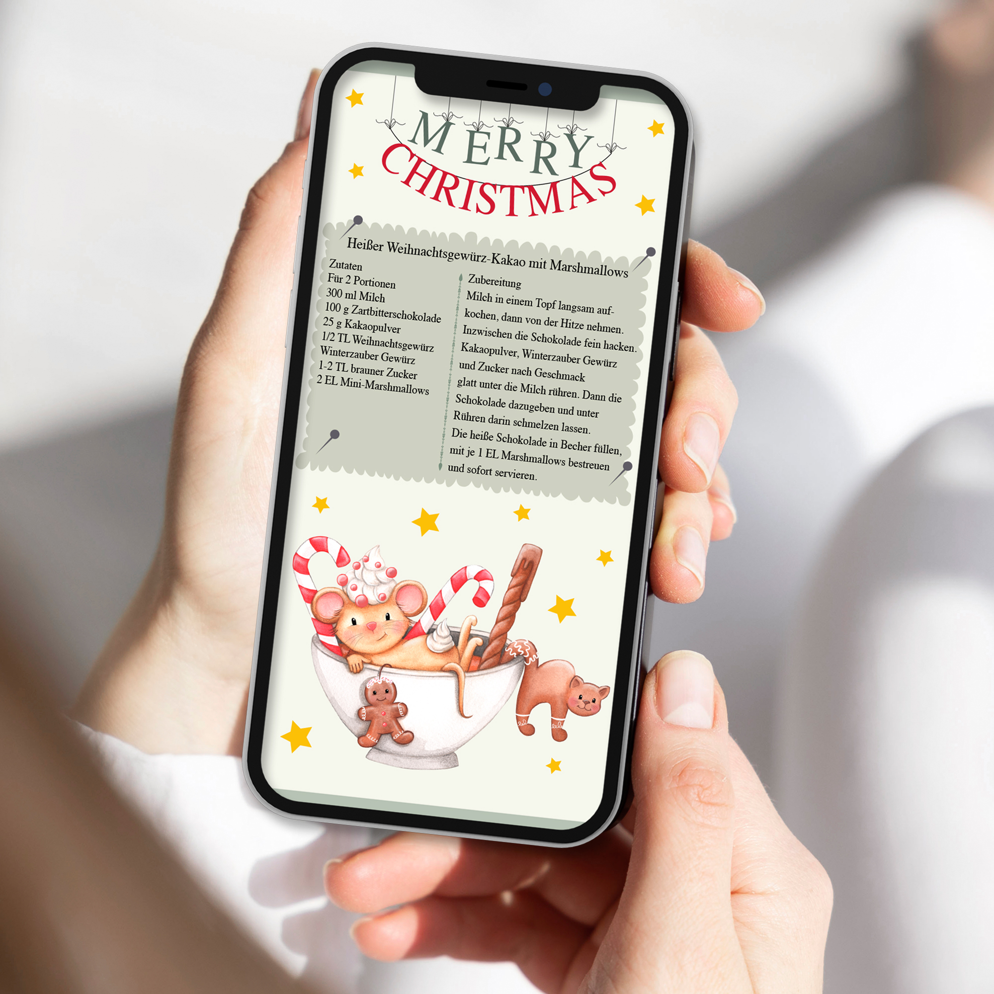 Ecard Weihnachtsgrüße Christmas Spirit Maus [Digital] – Bild 2