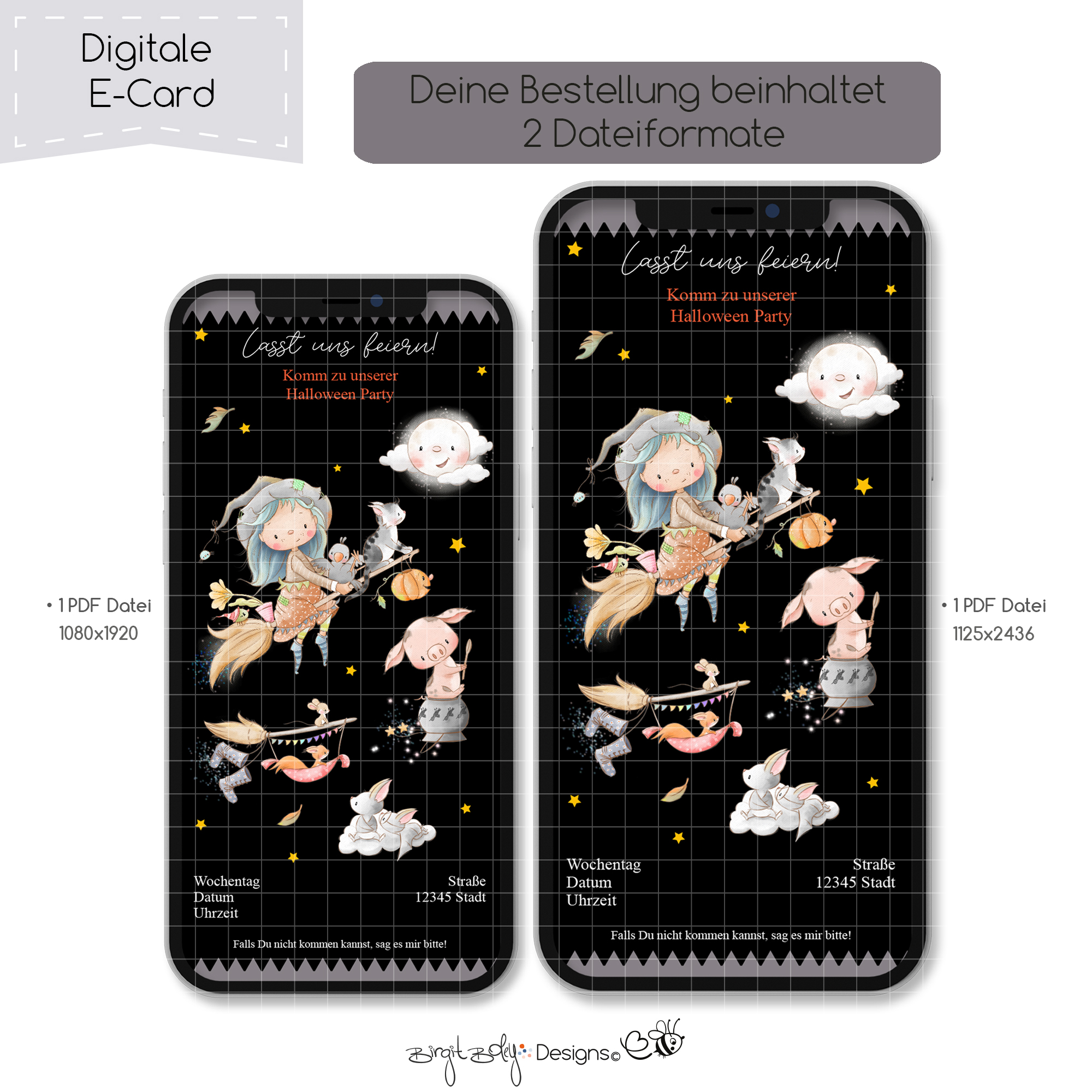Ecard Einladung Halloween Hexe Leni [Digital] – Bild 4
