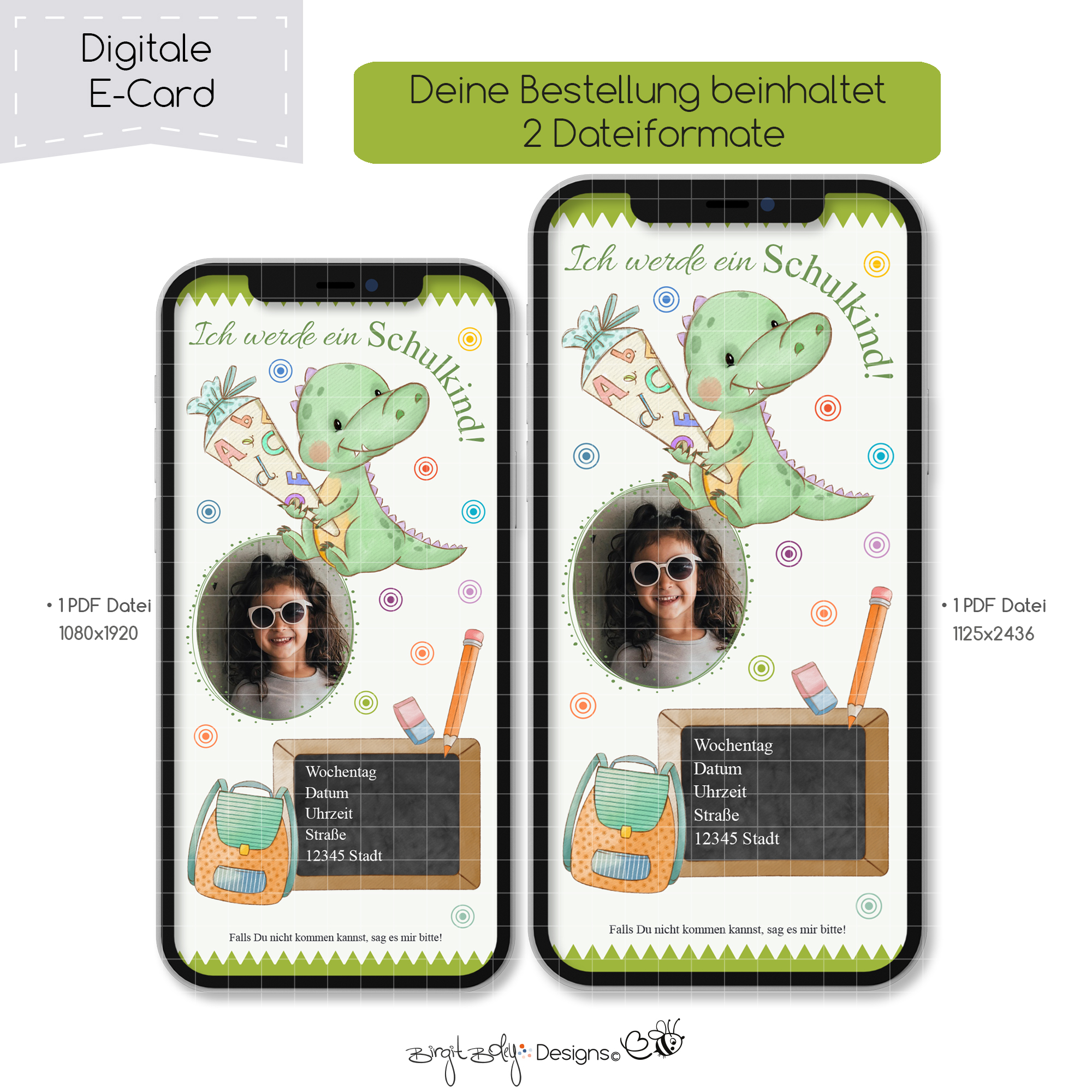 Ecard Einschulung Alligator [Digital] – Bild 4