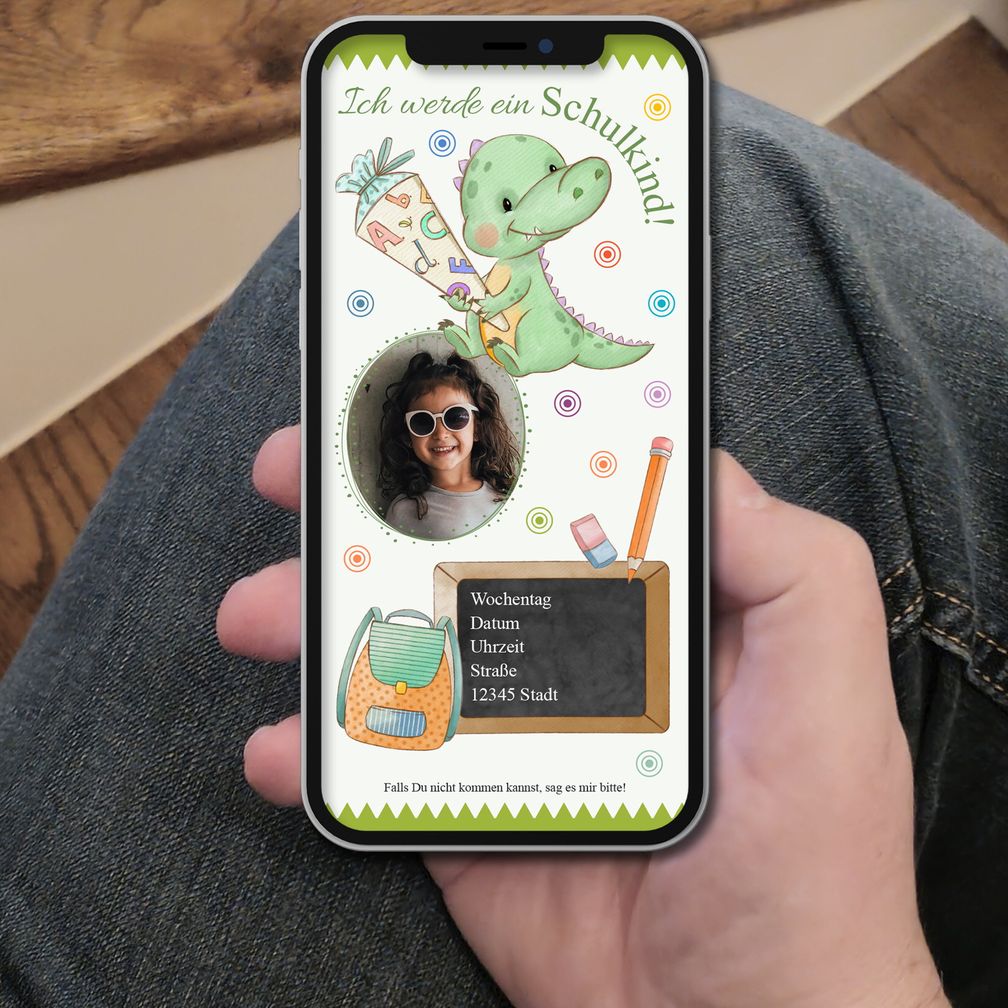 Ecard Einschulung Alligator [Digital] – Bild 2