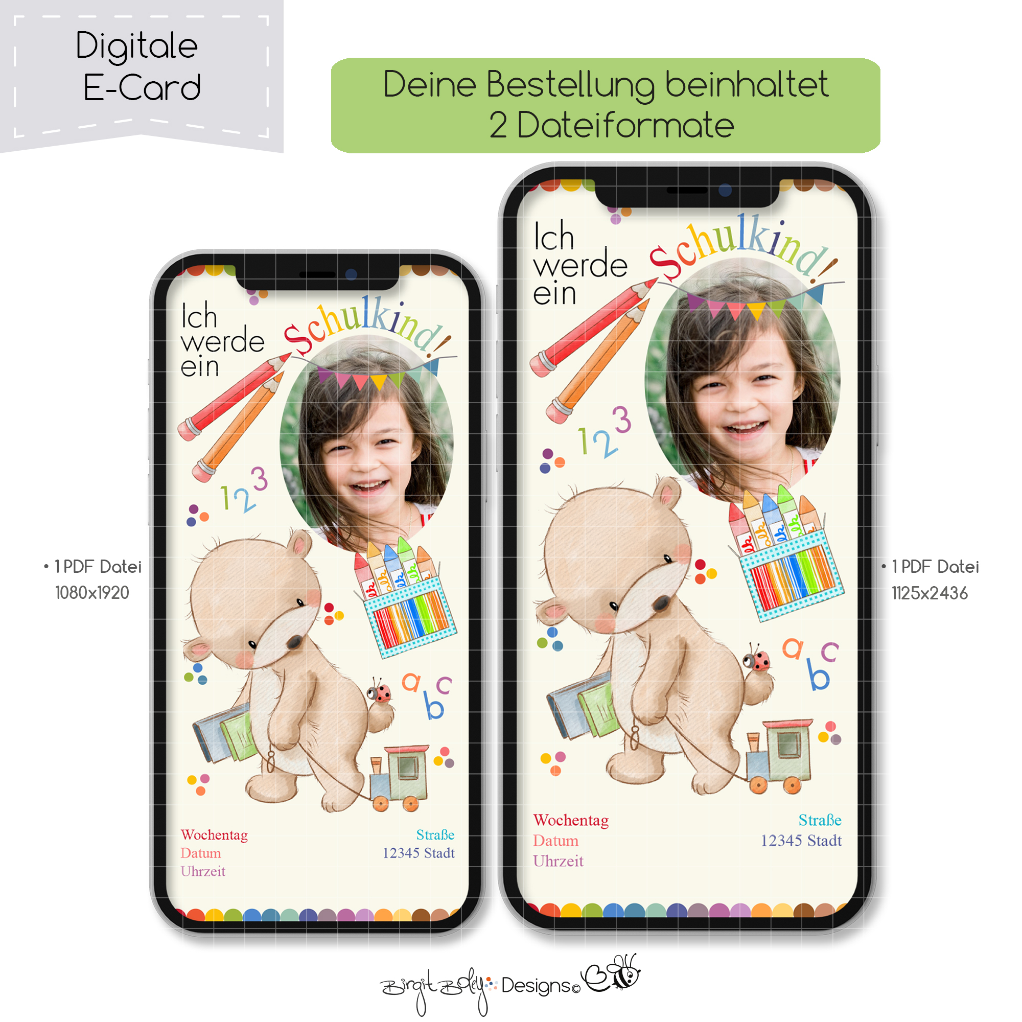 Ecard Einschulung Bär [Digital] – Bild 4