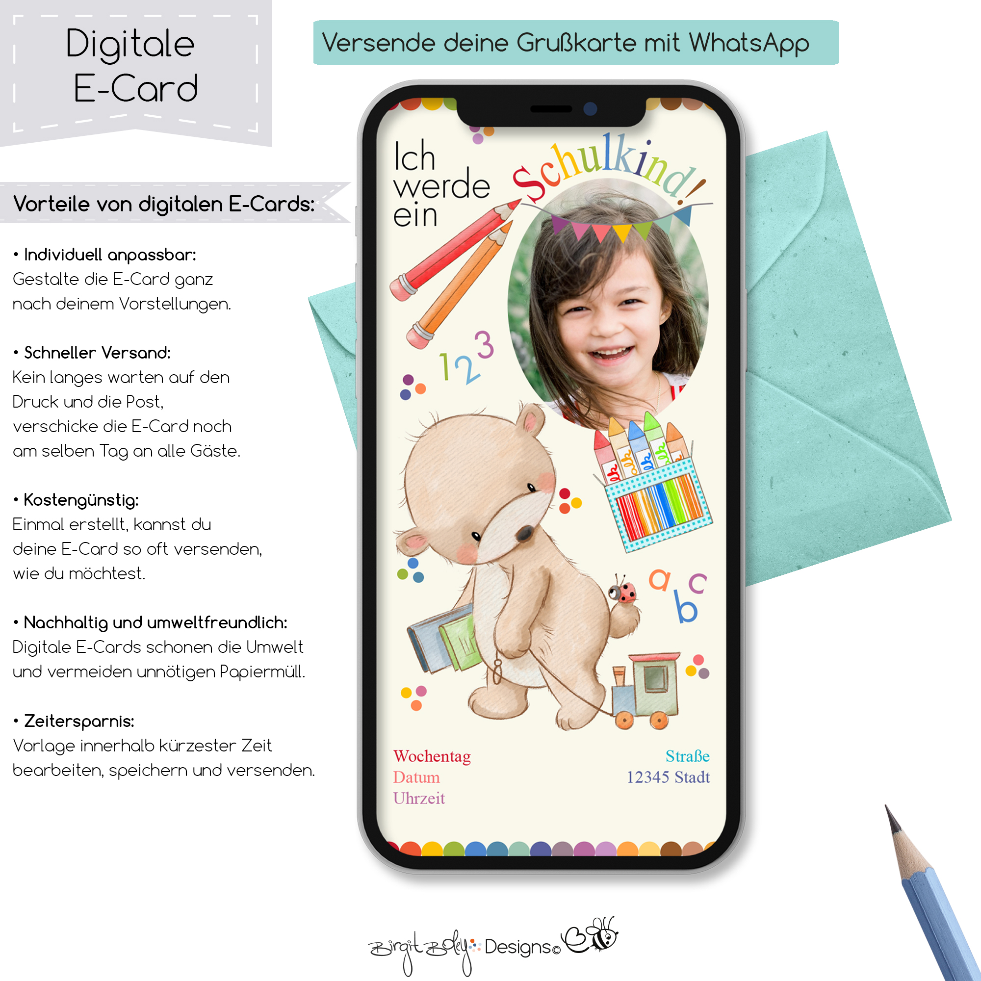 Ecard Einschulung Bär [Digital] – Bild 5