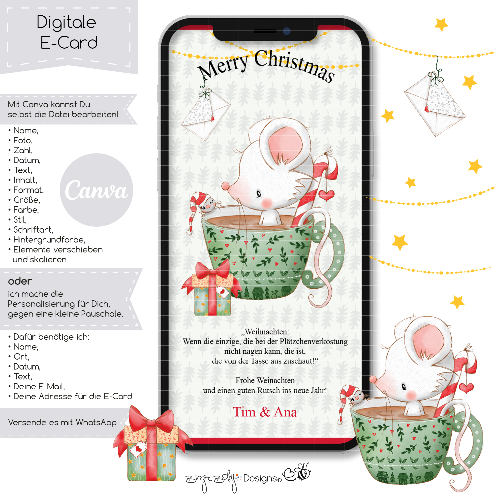 Ecard Weihnachtsgrüße Fips Happy Christmas [Digital] – Bild 3