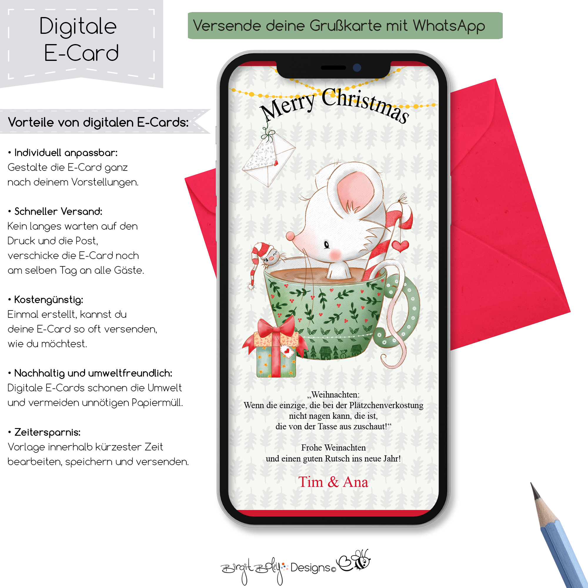 Ecard Weihnachtsgrüße Fips Happy Christmas [Digital] – Bild 5
