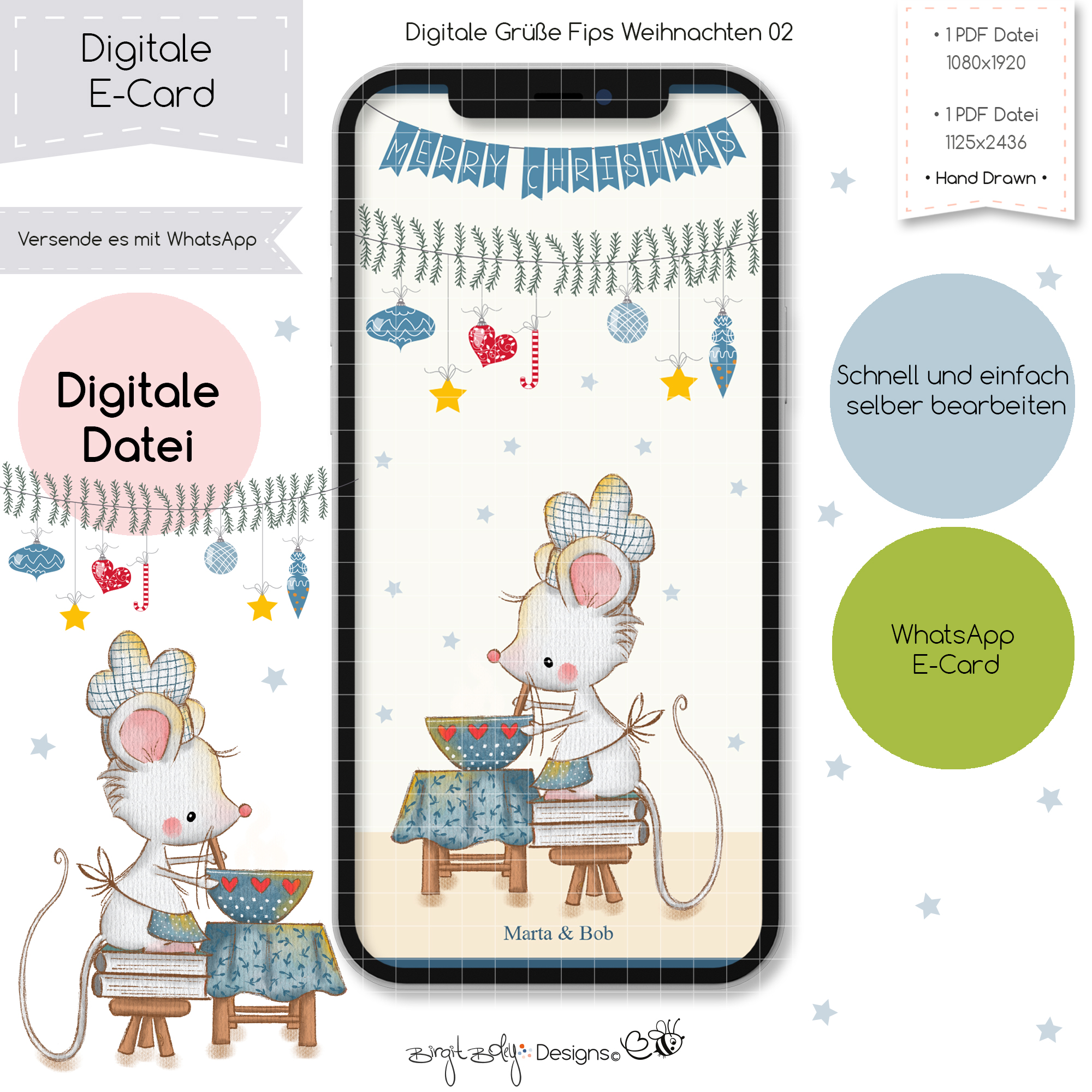 Ecard Weihnachtsgrüße Fips Weihnachten 02 [Digital]