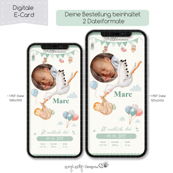Ecard Geburtsanzeige Baby Boy [Digital] – Bild 4