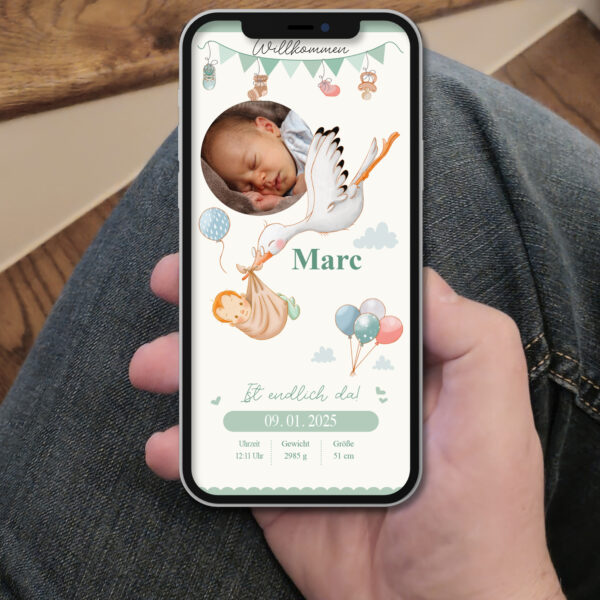 Ecard Geburtsanzeige Baby Boy [Digital] – Bild 7
