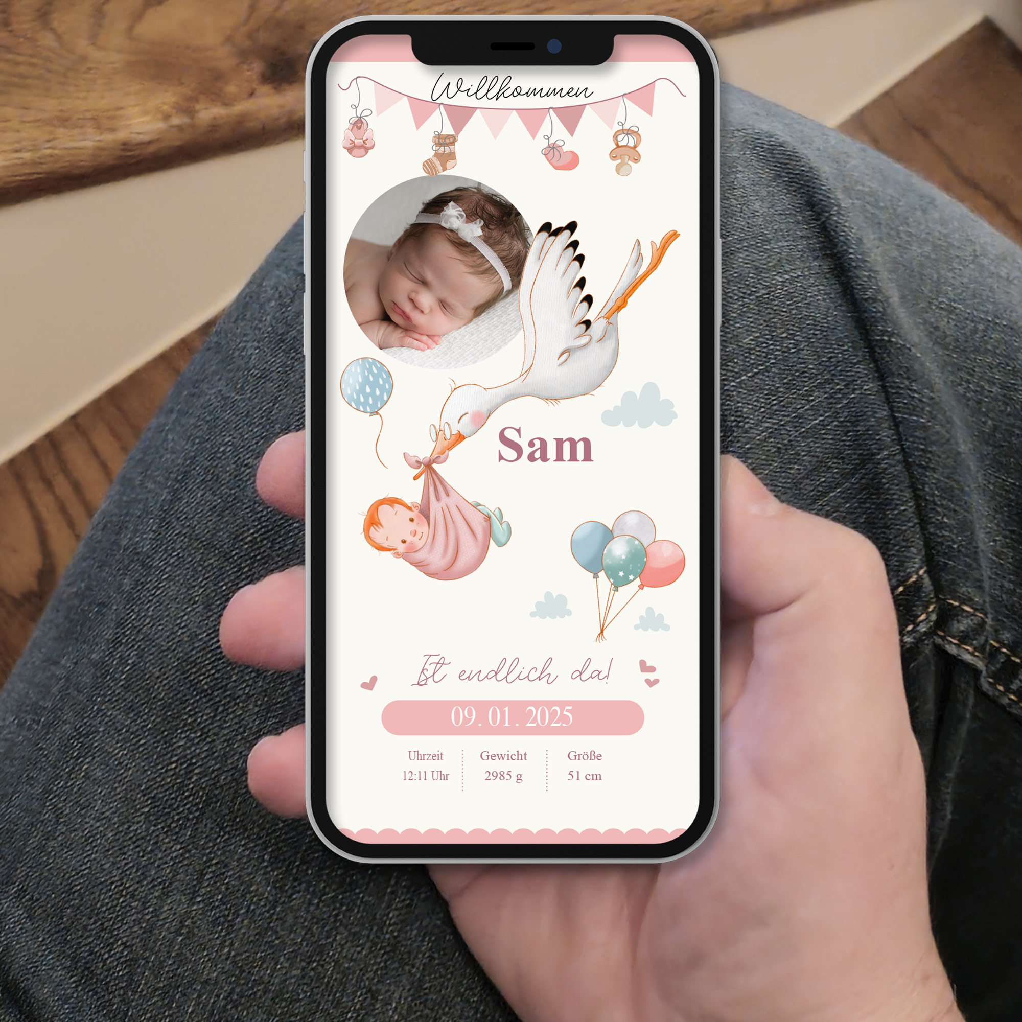 Ecard Geburtsanzeige Baby Girl [Digital] – Bild 7