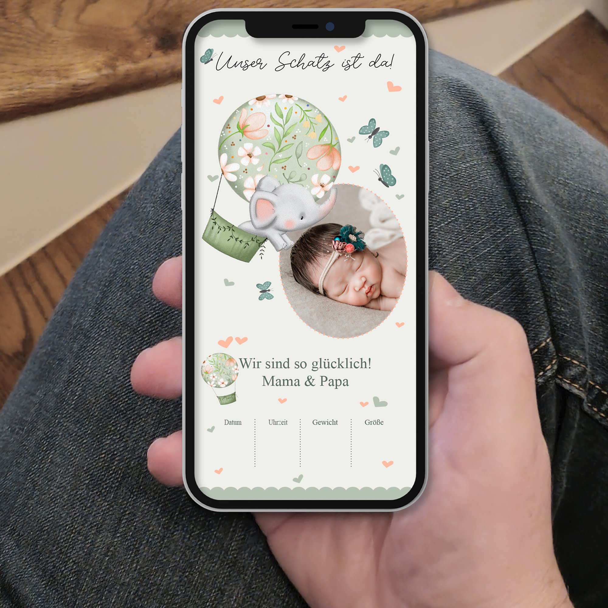 Ecard Geburtsanzeige Ballon Ellie 01 [Digital] – Bild 7