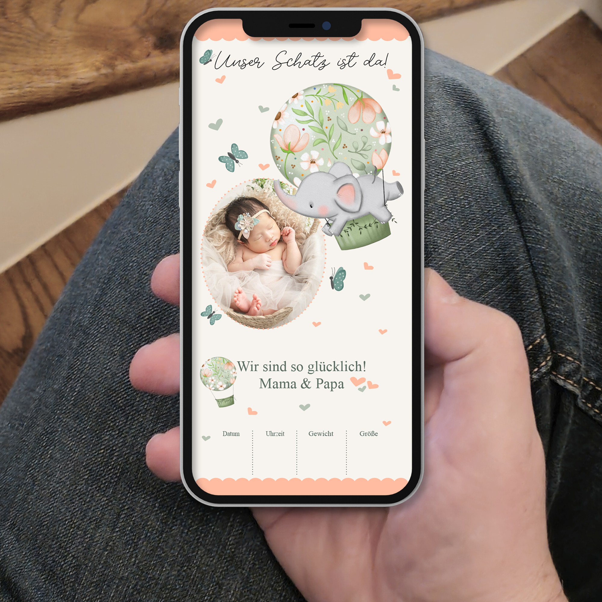 Ecard Geburtsanzeige Ballon Ellie 02 [Digital] – Bild 7