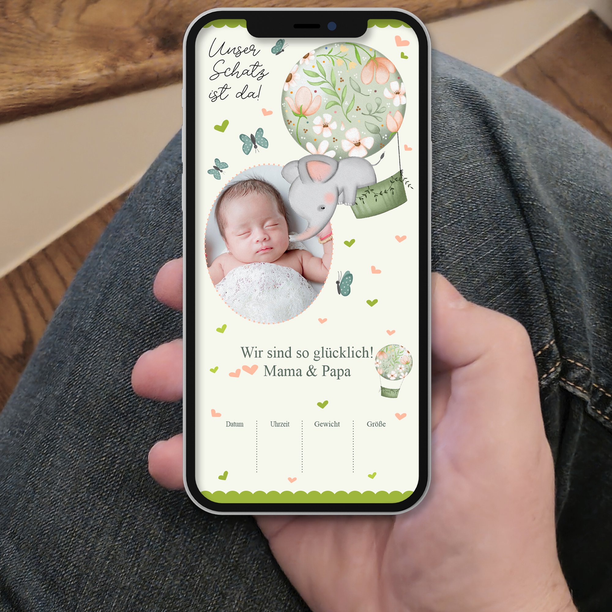 Ecard Geburtsanzeige Ballon Ellie 03 [Digital] – Bild 7