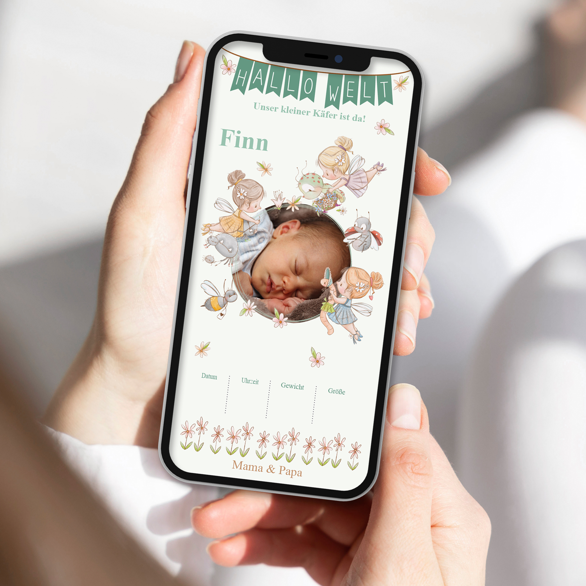 Ecard Geburtsanzeige Garten Feen [Digital] – Bild 7