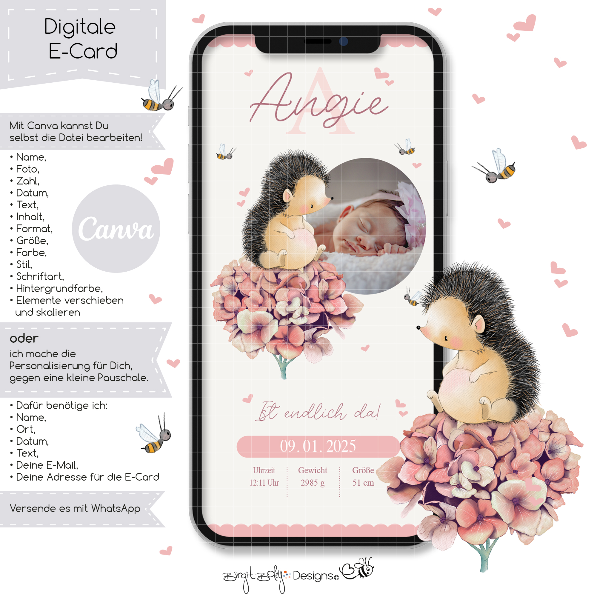 Ecard Geburtsanzeige Ivy [Digital] – Bild 3