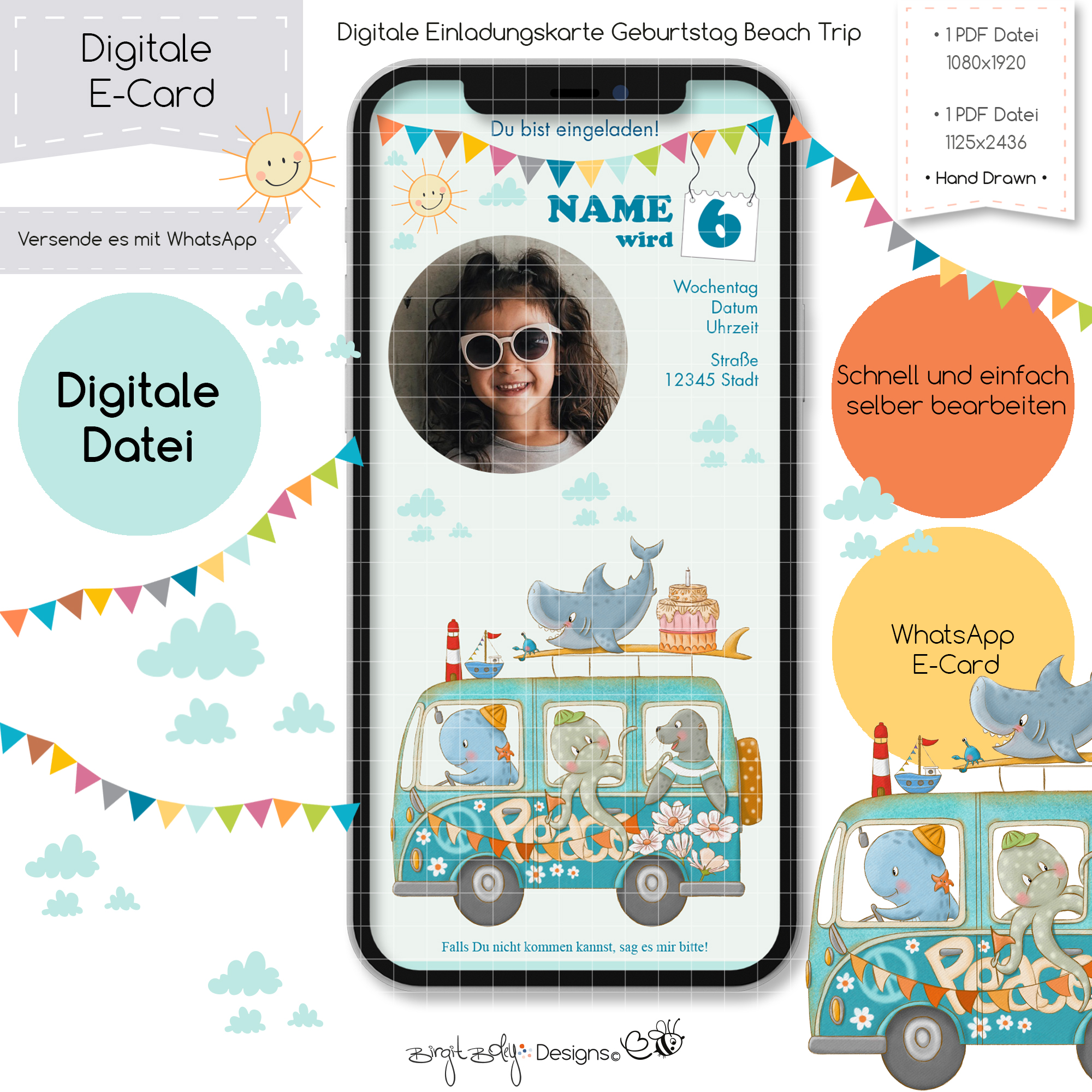 Ecard Geburtstag Beach Trip [Digital]
