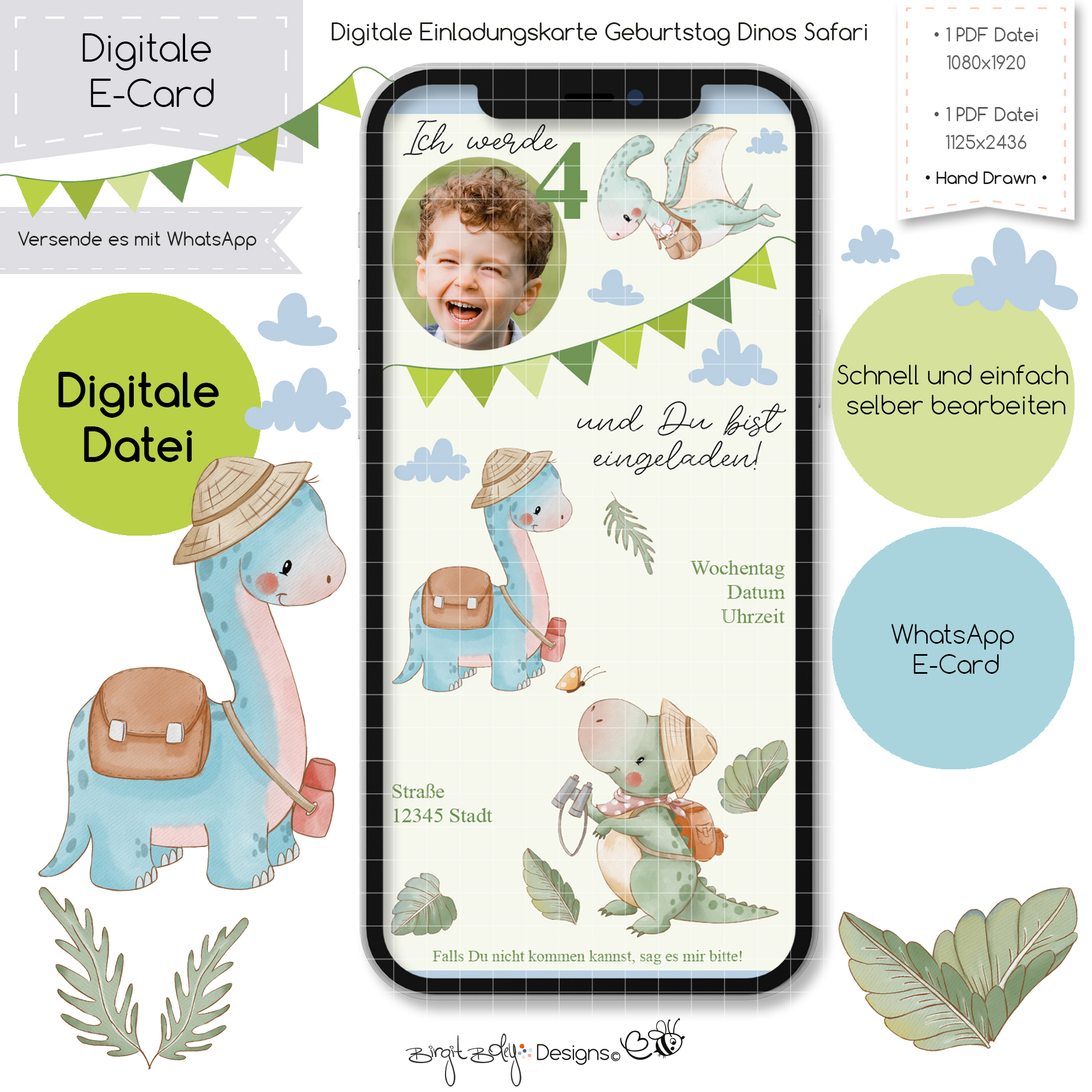 Ecard Geburtstag Dinos Safari [Digital]