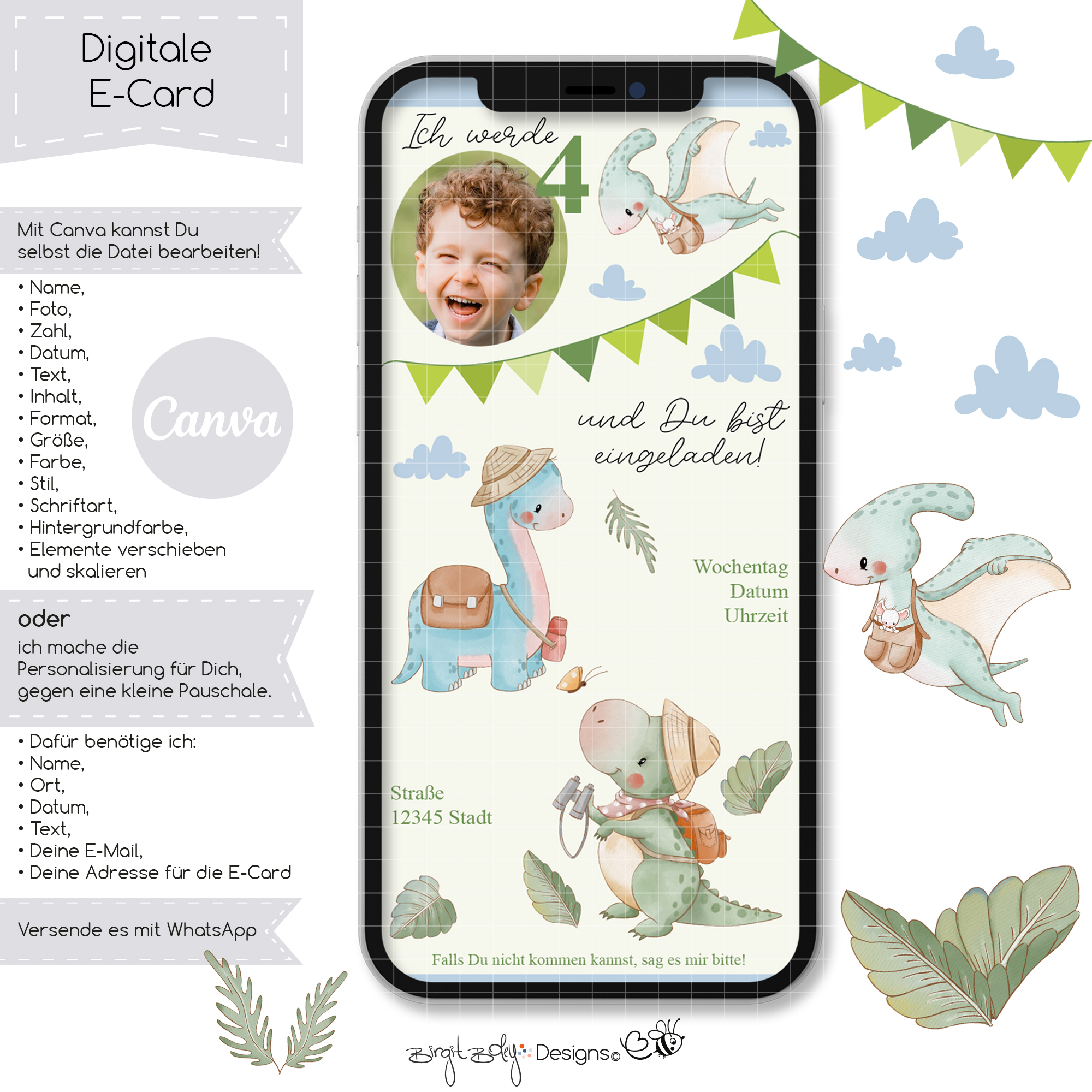 Ecard Geburtstag Dinos Safari [Digital] – Bild 3