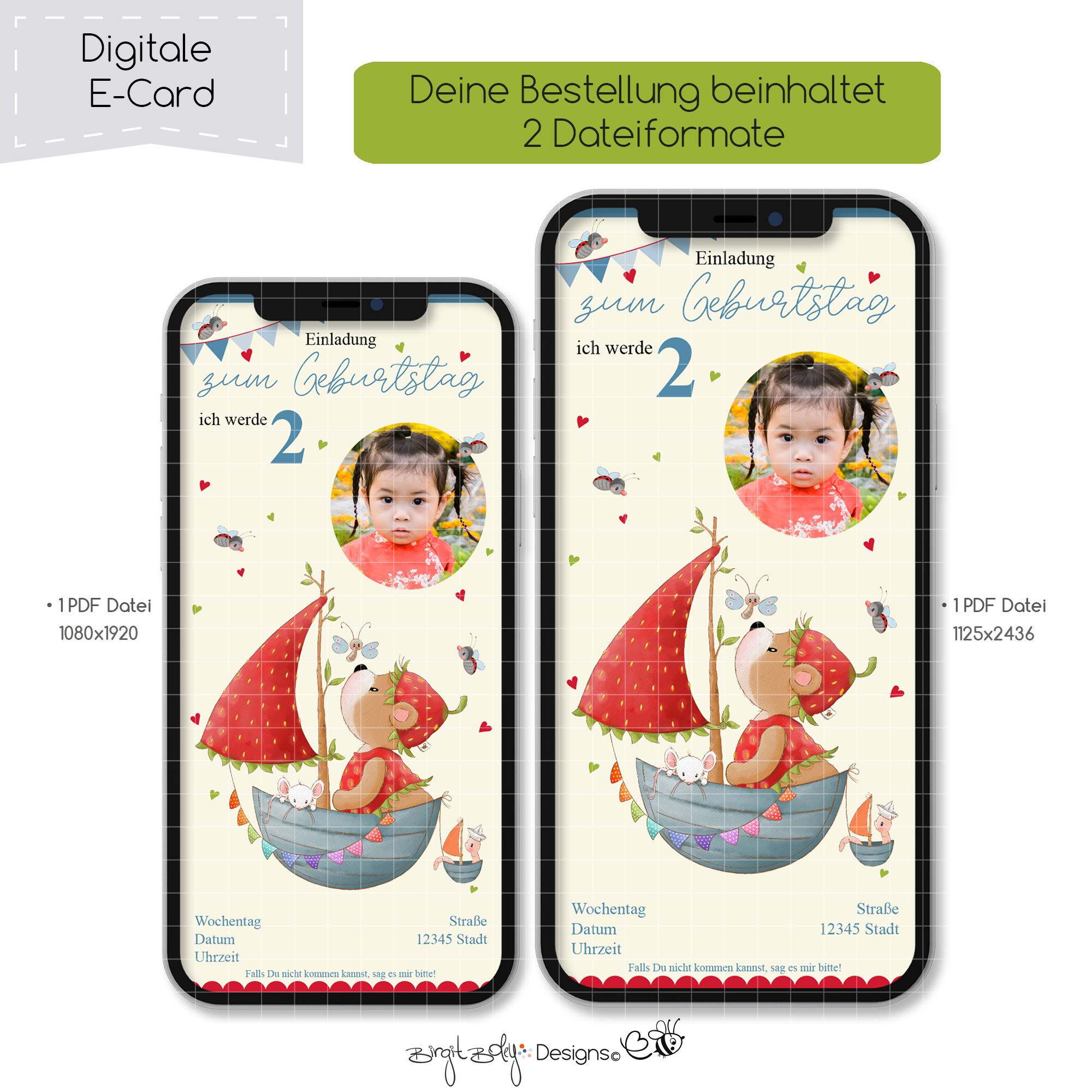 Ecard Geburtstag Erdbärchen im Boot [Digital] – Bild 4