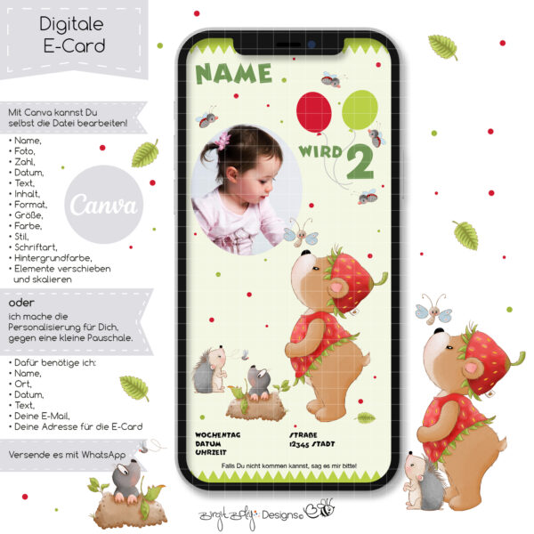 Ecard Geburtstag Erdbärchen und Freunde [Digital] – Bild 3