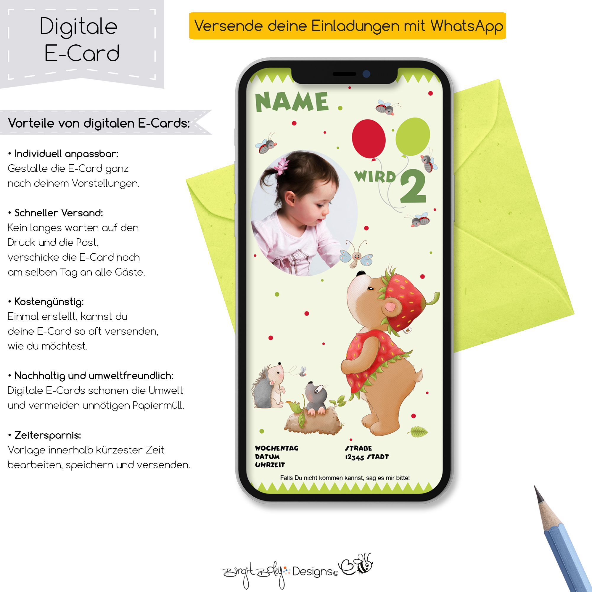 Ecard Geburtstag Erdbärchen und Freunde [Digital] – Bild 5