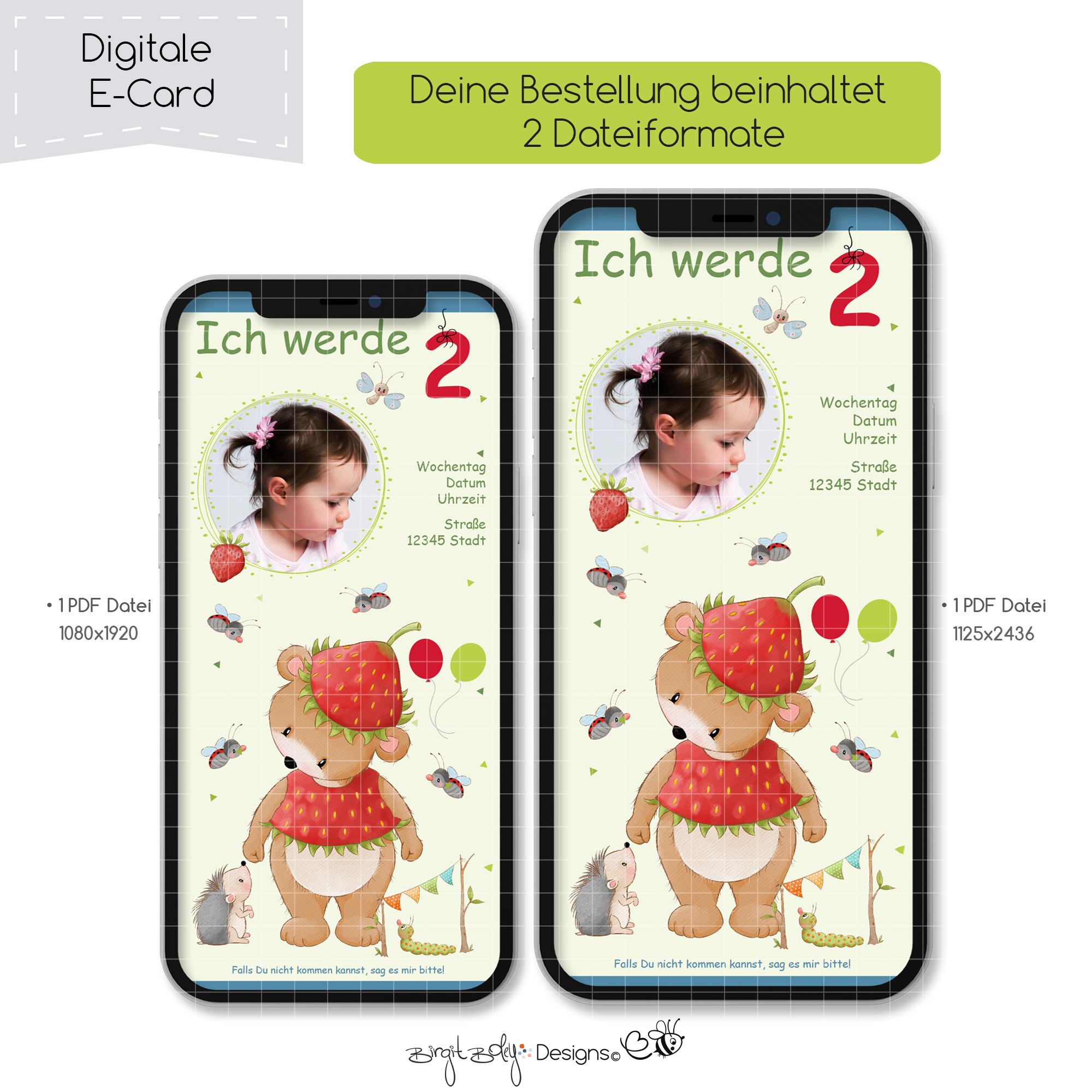 Ecard Geburtstag Erdbärchen und Igel [Digital] – Bild 4