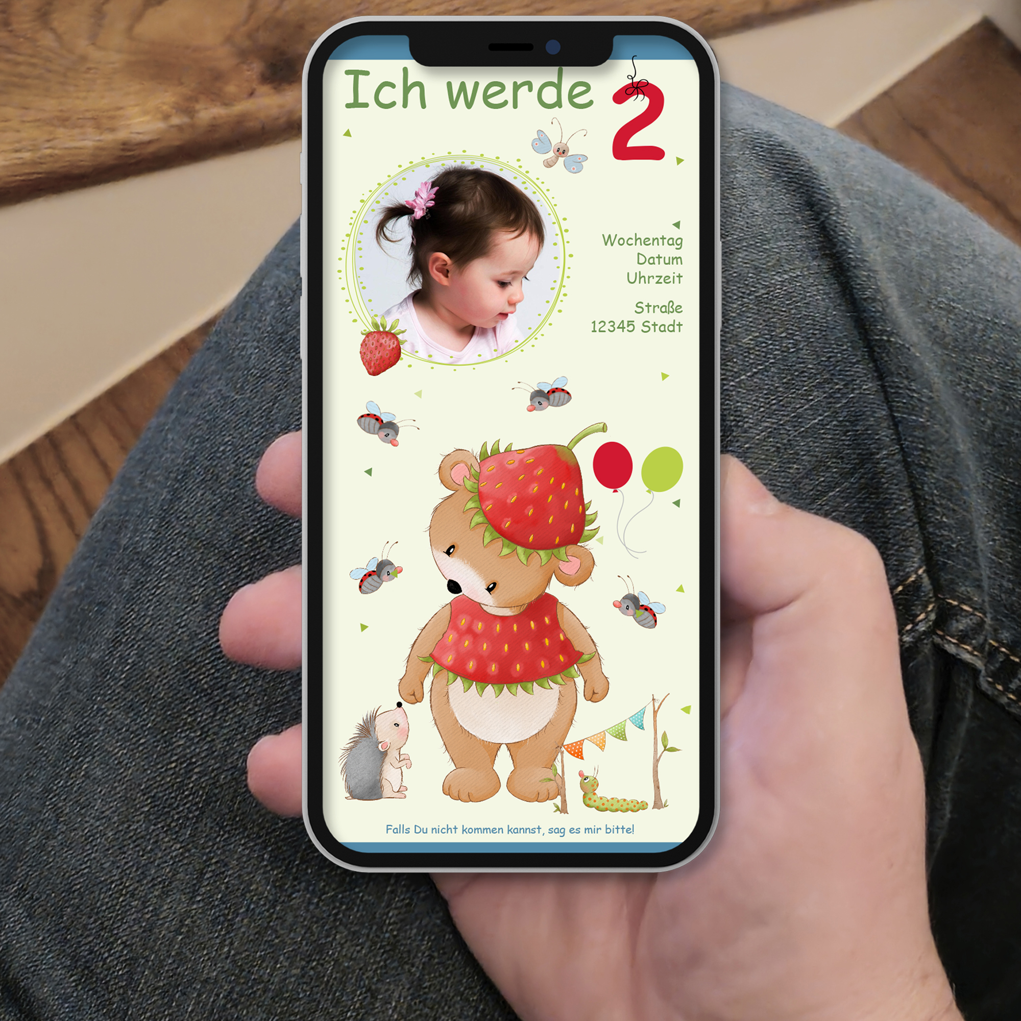 Ecard Geburtstag Erdbärchen und Igel [Digital] – Bild 2