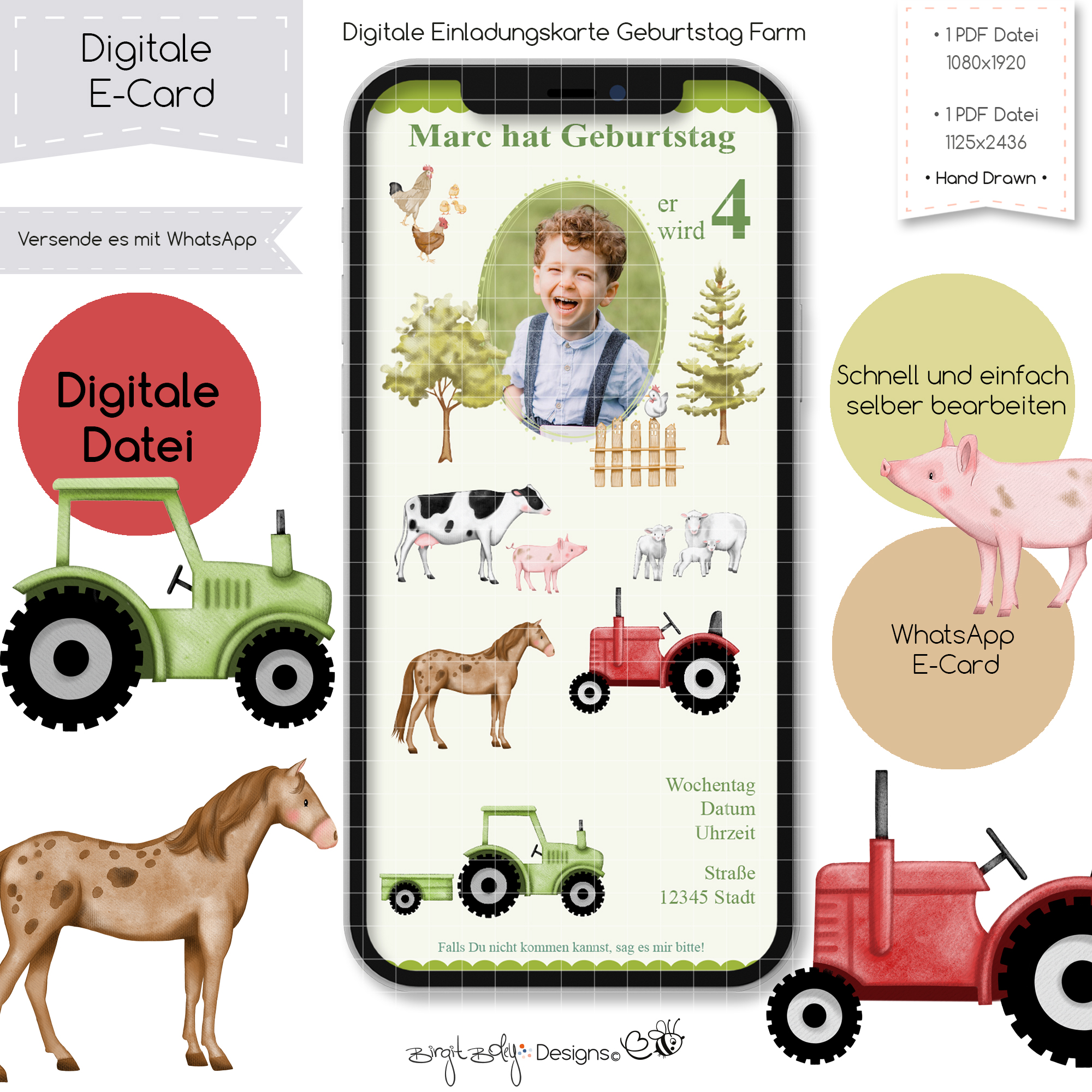 Ecard Geburtstag Farm [Digital]