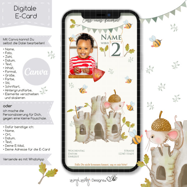 Ecard Geburtstag Knight Of The Acorn Castle [Digital] – Bild 3