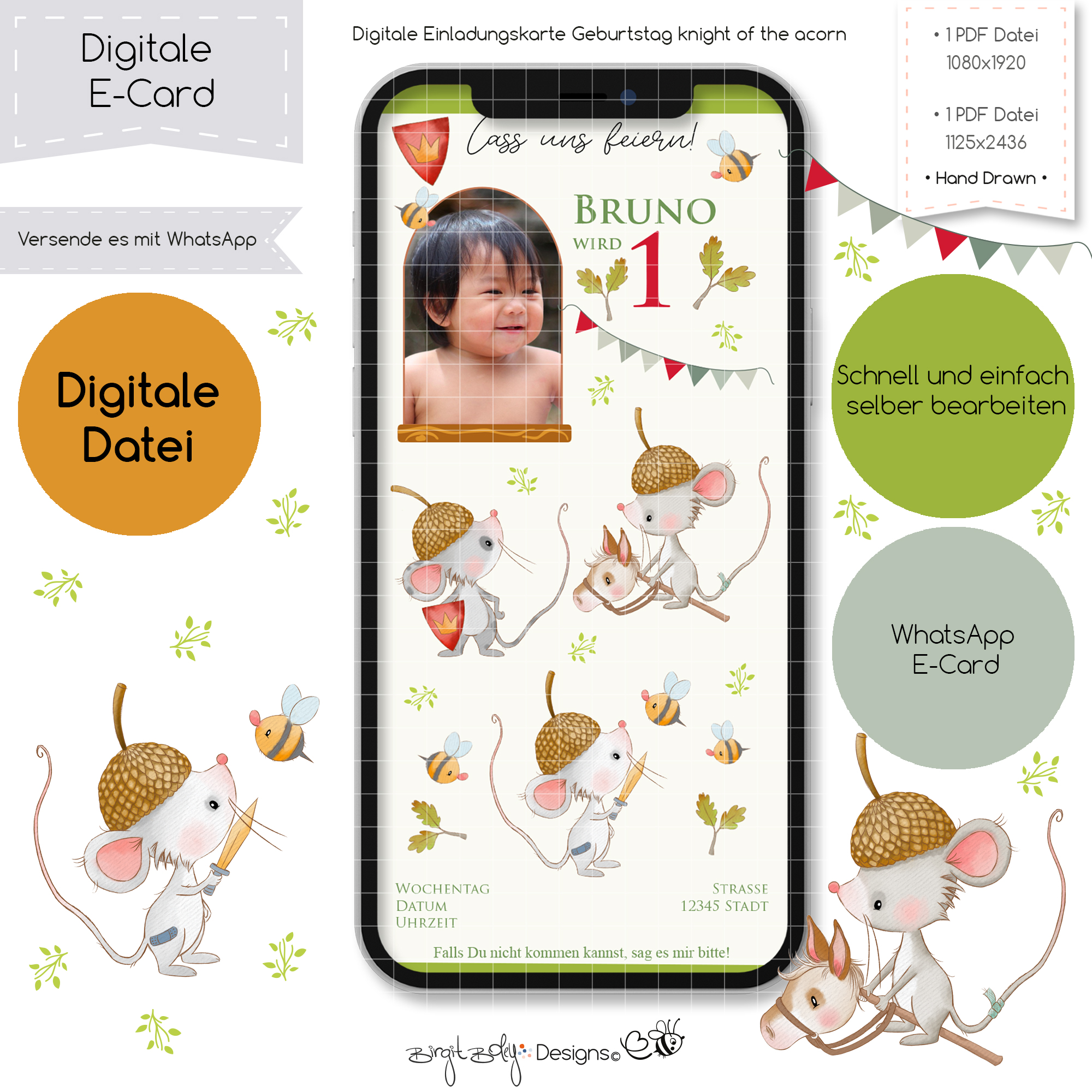 Ecard Geburtstag Knight Of The Acorn [Digital]