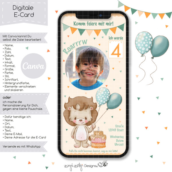 Ecard Geburtstag Löwe [Digital] – Bild 3