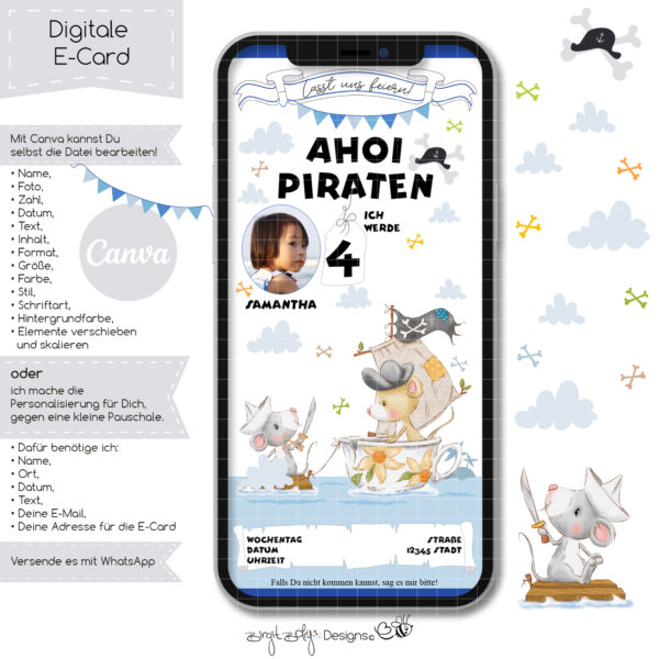 Ecard Geburtstag Pirate Mice [Digital] – Bild 3