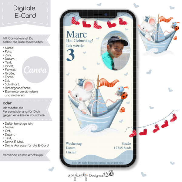 Ecard Geburtstag Strandliebe Fips [Digital] – Bild 3