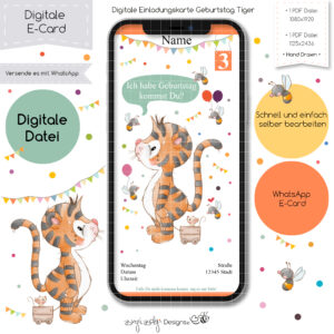 Ecard Geburtstag Tiger [Digital]