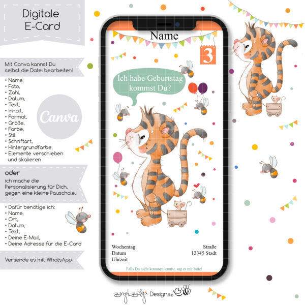 Ecard Geburtstag Tiger [Digital] – Bild 3