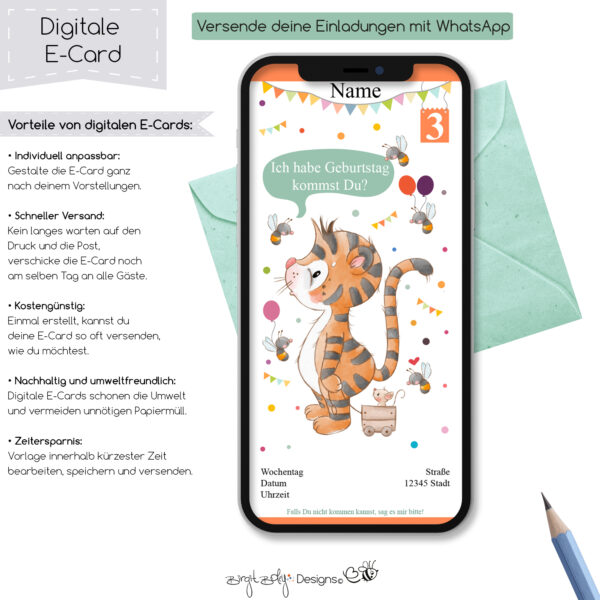 Ecard Geburtstag Tiger [Digital] – Bild 5