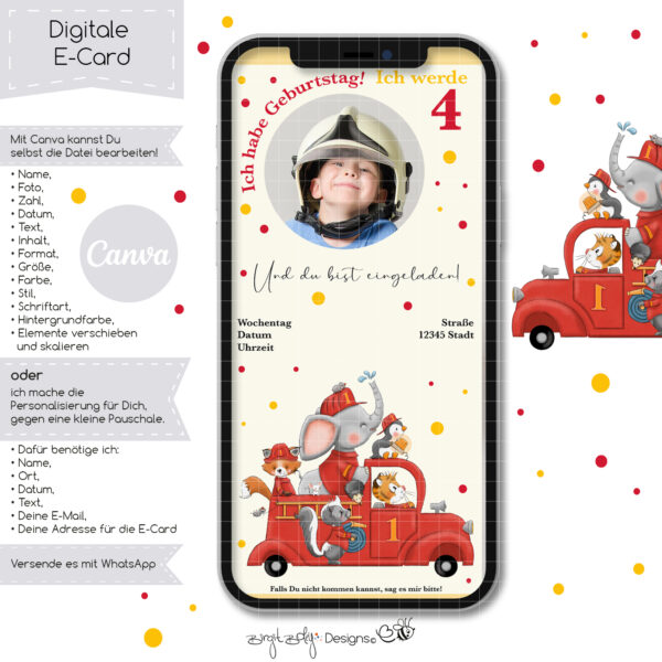 Ecard Geburtstag Weeoooweeooo [Digital] – Bild 3
