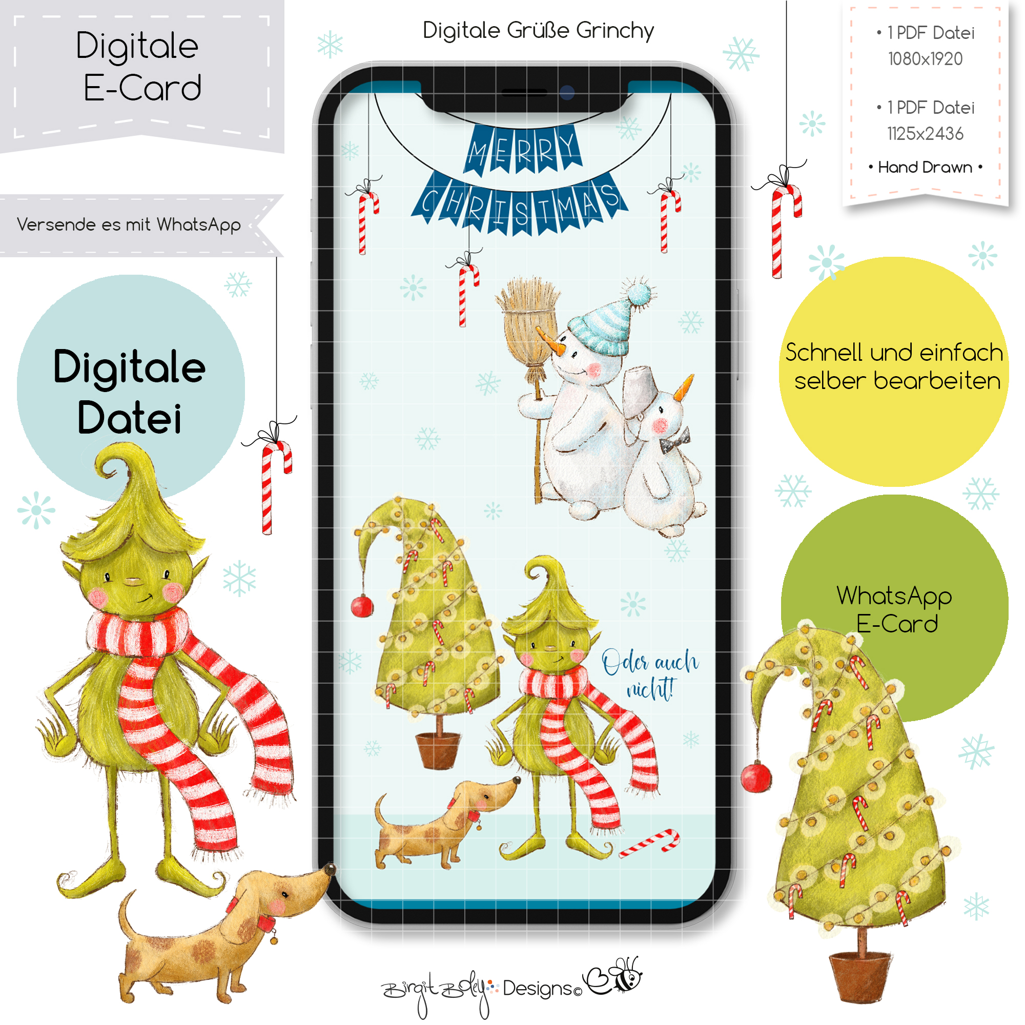 Ecard Weihnachtsgrüße Grinchy [Digital]