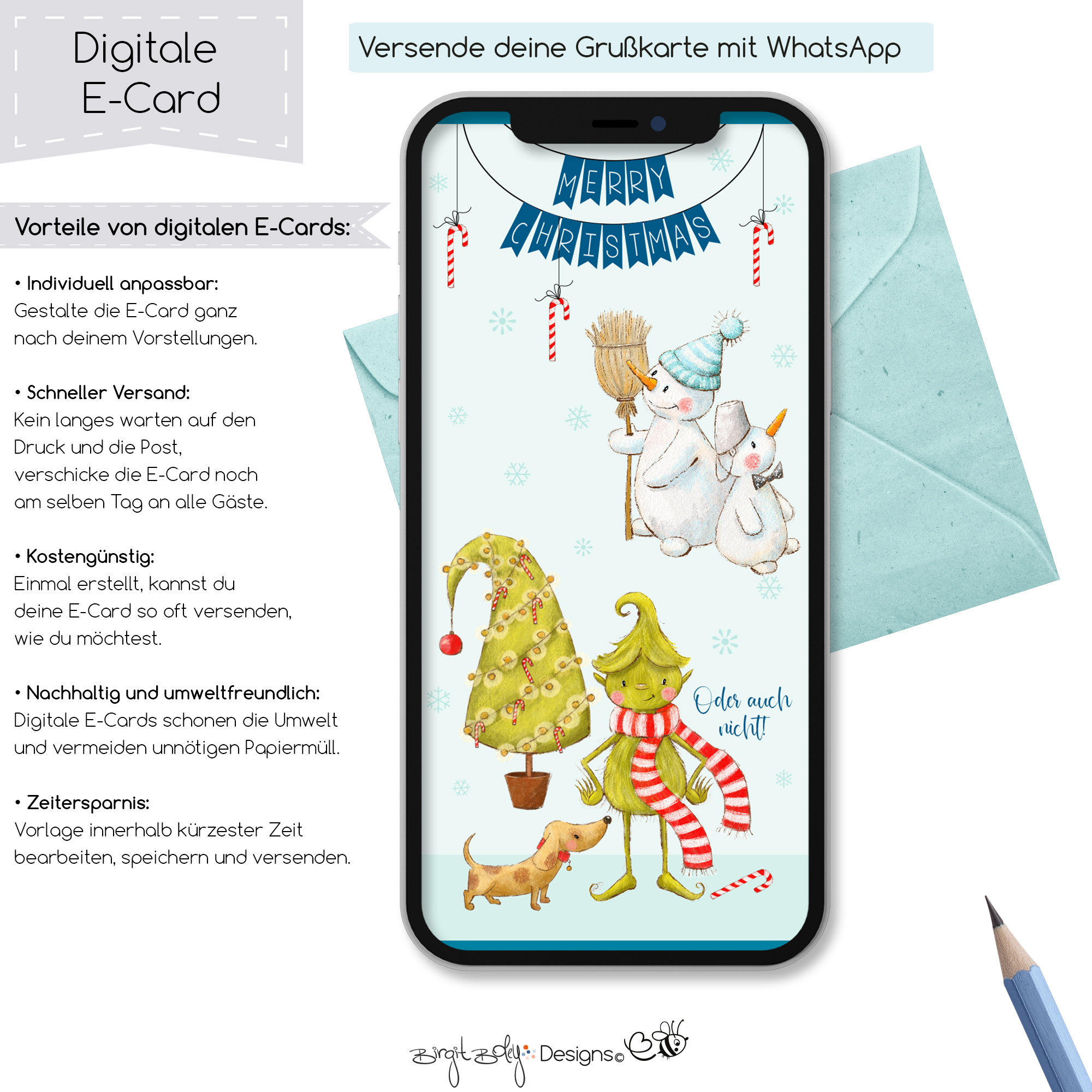 Ecard Weihnachtsgrüße Grinchy [Digital] – Bild 5