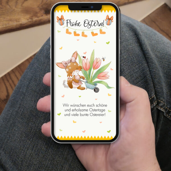 Ecard Grußkarte Ostern Flower Bunnies 01 [Digital] – Bild 7