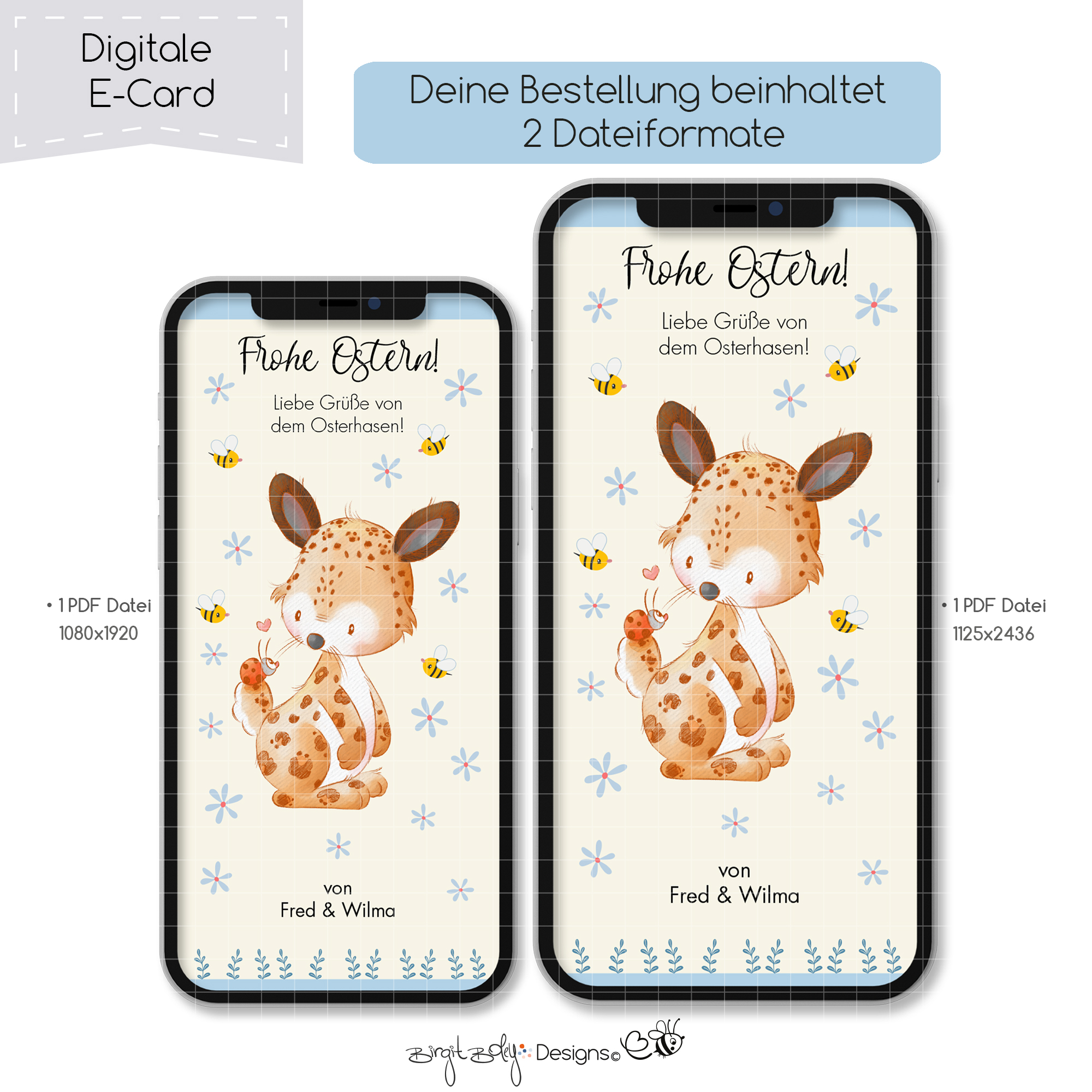 Ecard Grußkarte Ostern Leo Hasi [Digital] – Bild 4