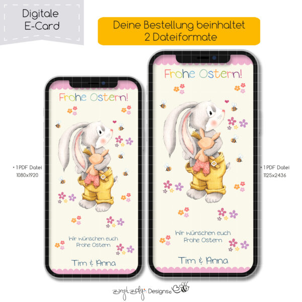 Ecard Grußkarte Ostern Spring Joy Hase [Digital] – Bild 4
