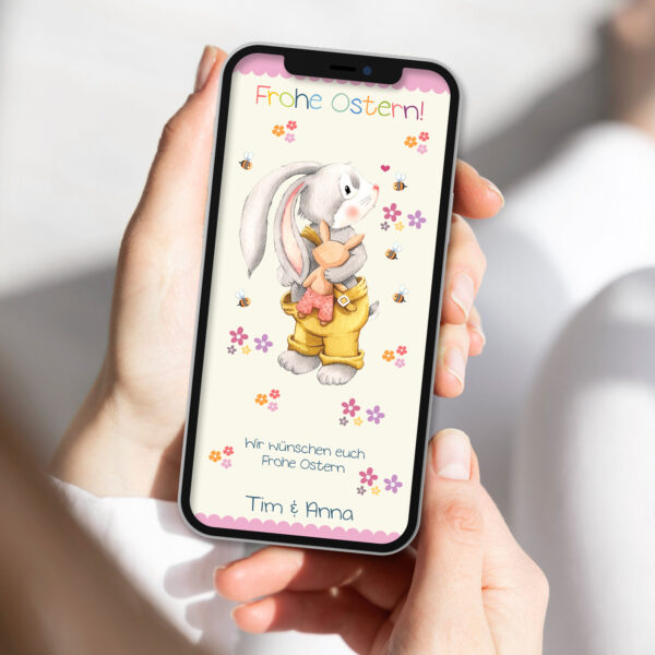 Ecard Grußkarte Ostern Spring Joy Hase [Digital] – Bild 2