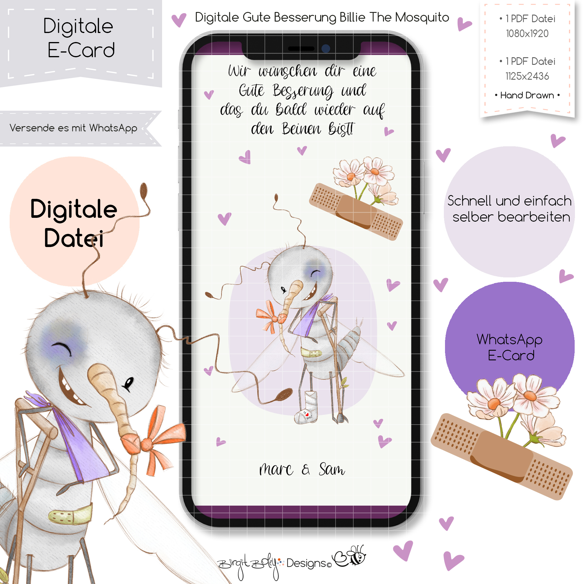 Ecard gute Besserung Billie The Mosquito [Digital]