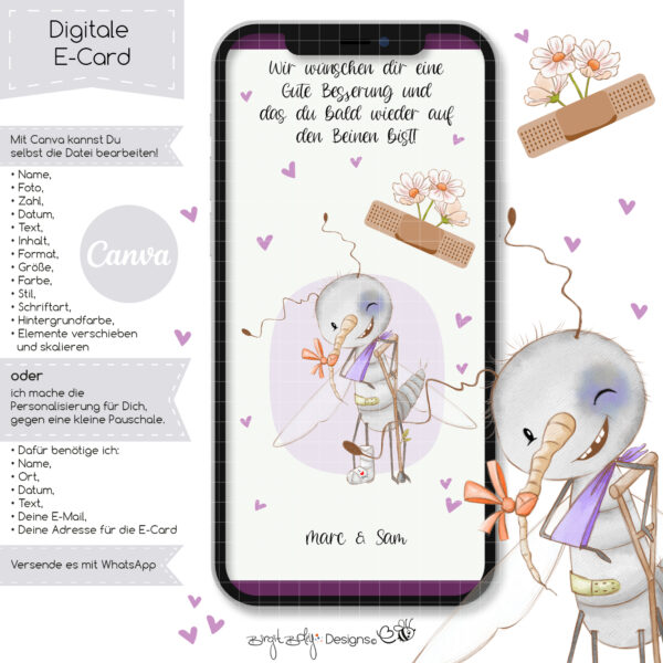 Ecard gute Besserung Billie The Mosquito [Digital] – Bild 3