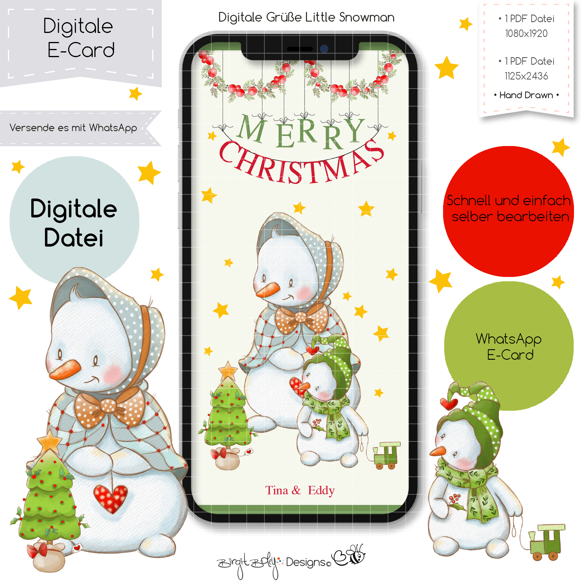 Ecard Weihnachtsgrüße Little Snowman [Digital]